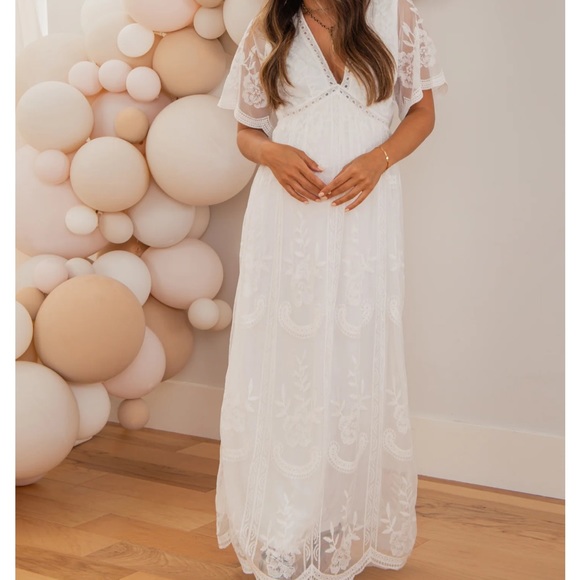 Pink blush maternity dress - Picture 5 of 7